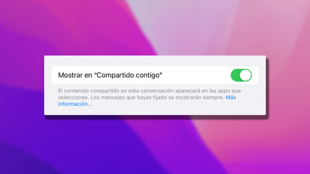 Cómo desactivar los enlaces de Compartido contigo para ciertos contactos en nuestro iPhone, iPad o Mac