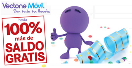 Hasta 100% de saldo gratis con Vectone Movil