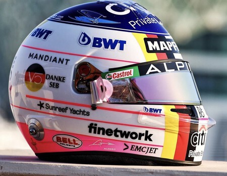 Alonso Vettel Casco Abu Dabi F1 2022