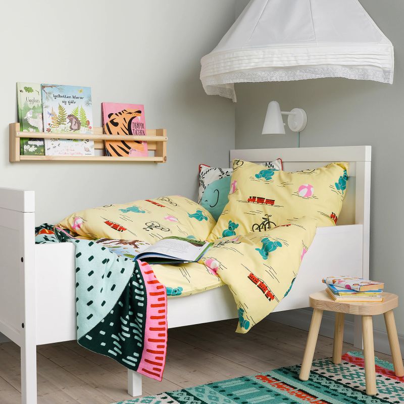 Estruc cama extens+somier láminas, blanco80x200 cm