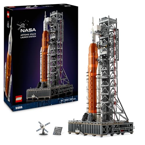 LEGO Icons Sistema de Lanzamiento Espacial Artemis de la NASA con Cápsula Orión, Maqueta de Cohete para Adultos, Decoración del Hogar y la Oficina, Regalo para Hombres y Mujeres 10341