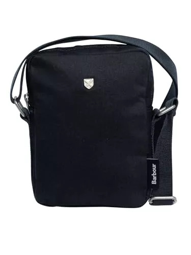 Barbour Hombre Bolso Bandolera En Cascada, Black, One Size