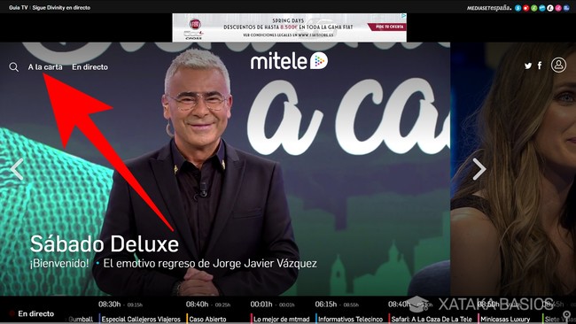 Mitele: cómo ver un programa concreto en directo o diferido