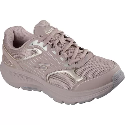 Skechers Tenis Go Run Consistent 2.0 para Mujer, Cuero marrón Claro Ribete Dorado, 37 EU