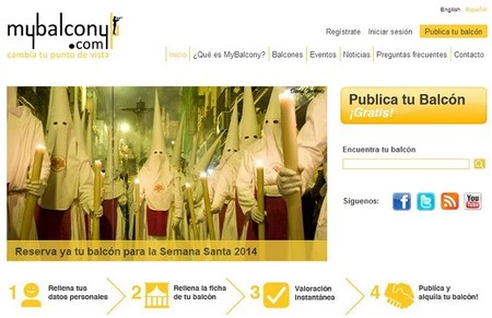 Mybalcony, sácate unos euros alquilando tu balcón para Semana Santa 