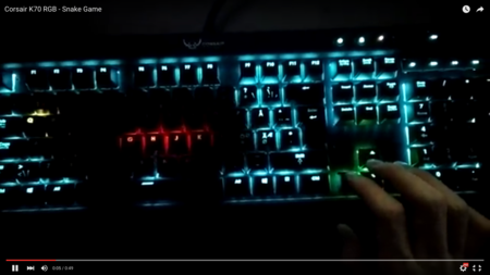 Desarrollan un software que te permite jugar al clásico Snake en un teclado LED