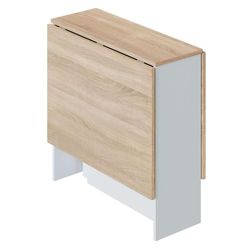 Habitdesign Mesa Auxiliar con Alas Abatibles