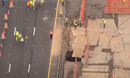 Socavón  en la I-80 (Nueva Jersey)