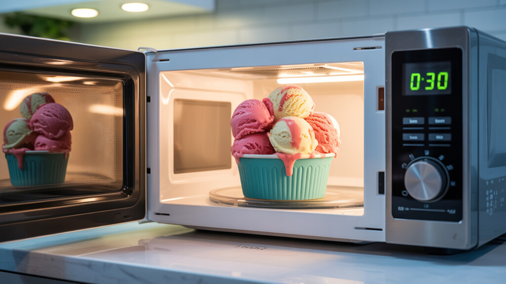 El mejor 'tip' para descongelar un poco el helado aunque suene muy loco: 20 segundos en el microondas