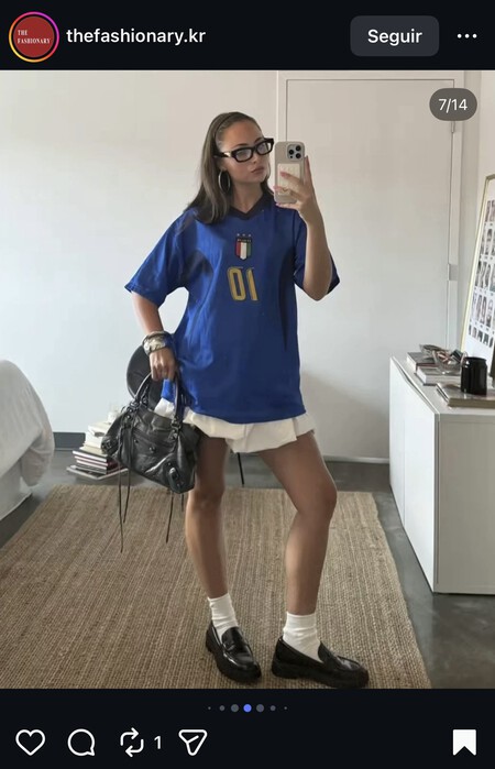 Combinar Camiseta Futbol Estilo Elegante Moderna Ideas Looks Verano Mundial