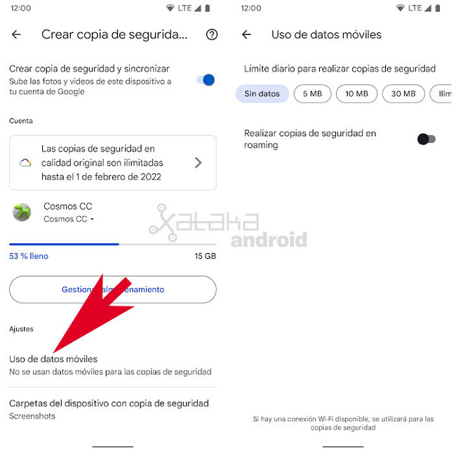 Uso de datos Google Fotos