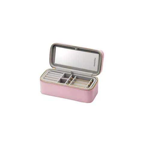 PANDORA Joyeros Mujer Organizador de Joyas Joyero Original para Mujer y Niña Joyero Viaje. Color Rosa. (200x101x85 mm).