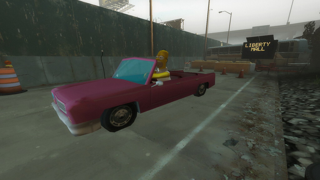 Si el Charger de Left 4 Dead 2 te da miedo, prueba a cambiarlo por el propio Homer Simpson en su coche Si el Charger de Left 4 Dead 2 te da miedo, prueba a cambiarlo por el propio Homer Simpson en su coche