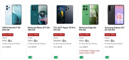 Moviles 0 Euros Movistar