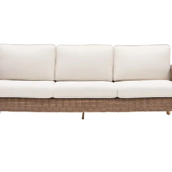 Sofá de jardín NATERIAL Nerea de aluminio marrón 3 plazas