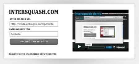 Intersquash, iphonizando sitios web