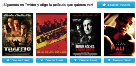 Wuaki.tv regala visionados de películas por hacer tweets