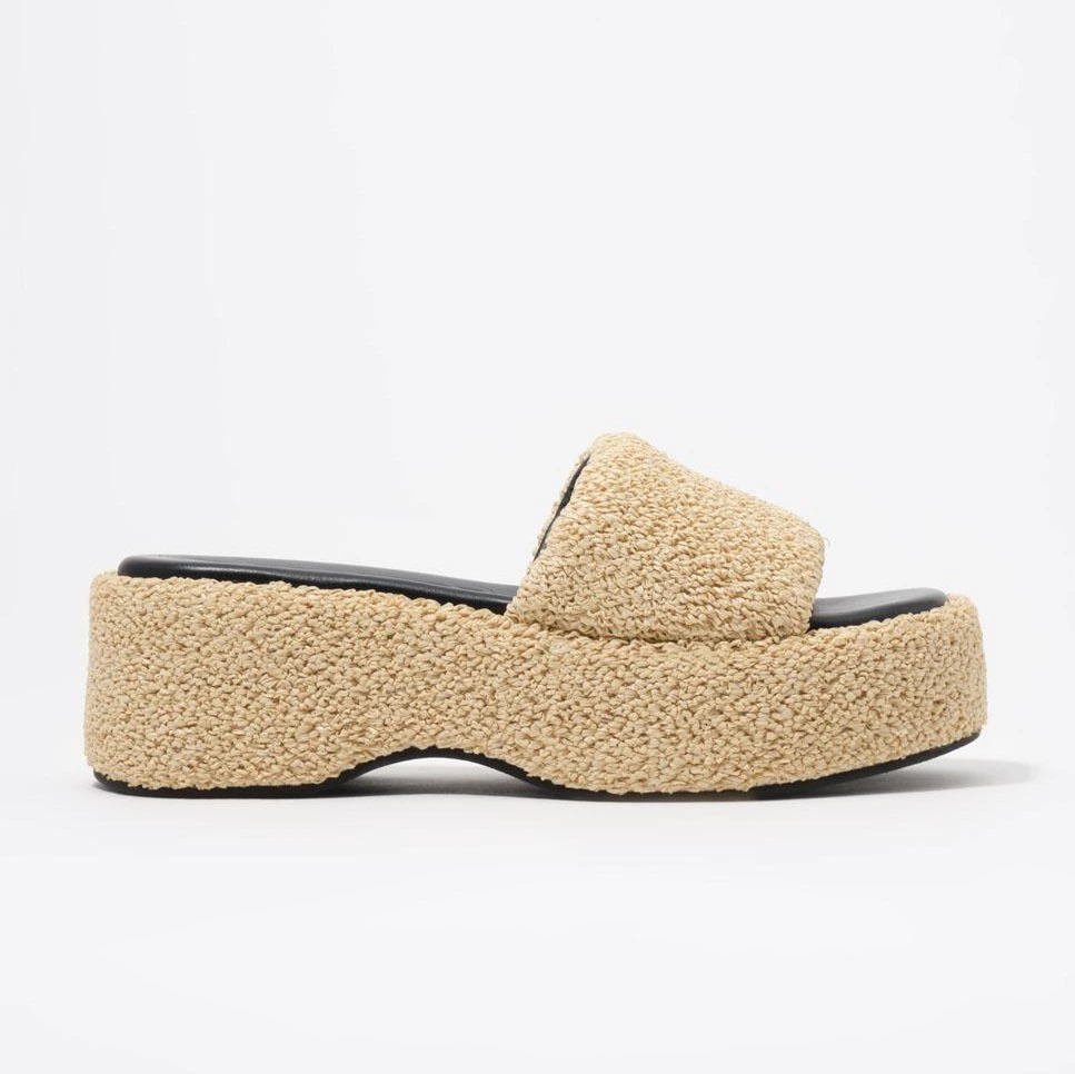 Sandalias de tacón de mujer con plataforma tejido Natural Bimba y Lola

