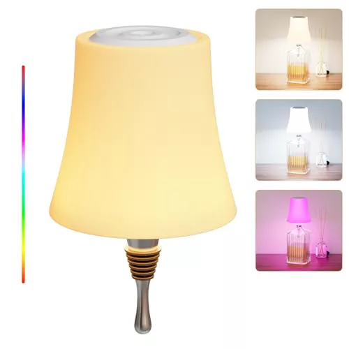 Luz Inalámbrica para Botellas de Vino,Luz LED Táctil para Botellas Soporte IP54,Lámpara de Cabecera Recargable Infinitamente Regulable,Luz para Botellas de Vino para Fiestas,Bares y Restaurantes