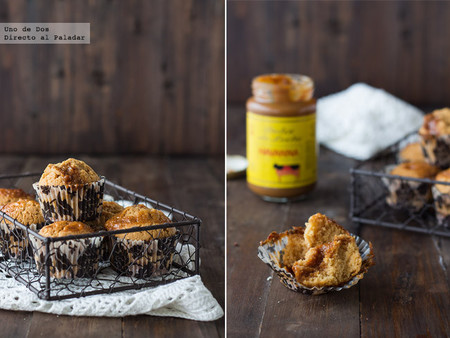 Magdalenas de dulce de leche. Receta