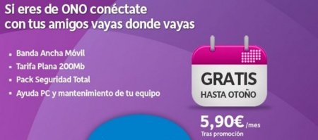ONO ofrecerá Internet móvil gratis este verano a sus clientes de algún servicio fijo