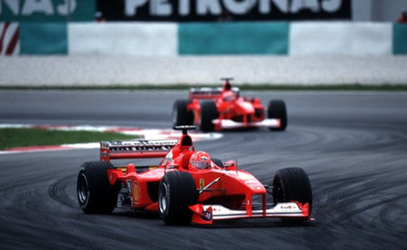 Michael Schumacher y Rubens Barrichello, Sepang 2000