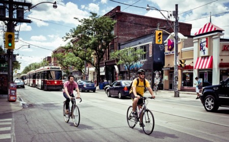 Cyclists On Queen
