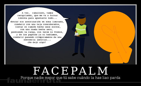 fauna en ruta: infracciones de tráfico - facepalm