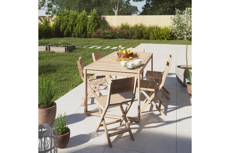 El conjunto de mesas y sillas rebajado de Leroy Merlin perfecto para