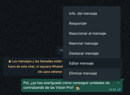 WhatsApp メッセージを編集する Mac