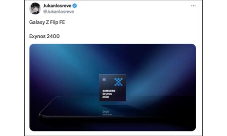 Tweet del procesador del Galaxy Z Flip FE