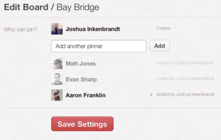 Pinterest mejora y añade funcionalidades a sus boards colaborativos