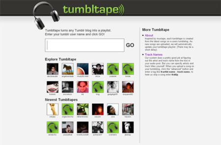 Tumbltape, tu tumblr convertido en mixtape