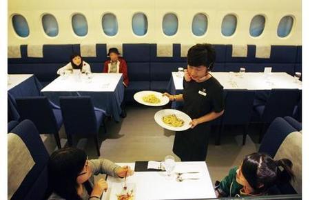 Un restaurante con pinta de A380 en Taipei