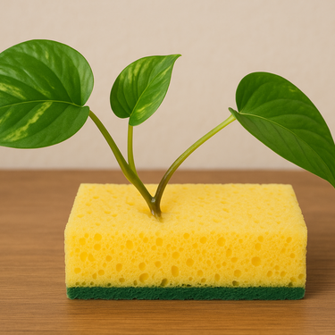 Cómo hacer crecer un poto con una esponja de cocina: el truco fácil para decorar tu casa 