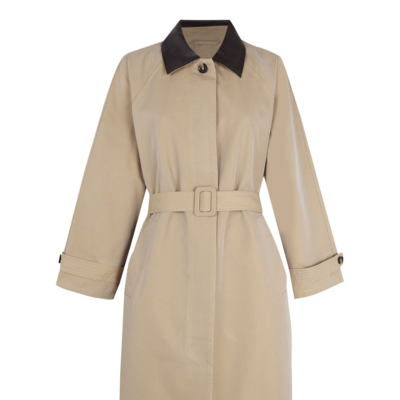  Pedro del Hierro
Gabardina larga cuello contraste