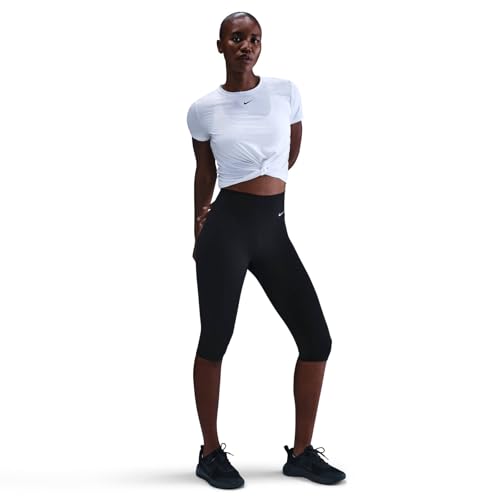 Nike Leggings para Mujer DF One HR Capri WT Black/White, S