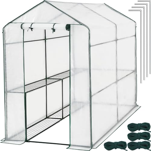 tectake® Invernadero Exterior con 4 Baldas