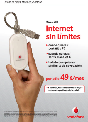 Promociones de acceso a Internet de Vodafone