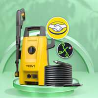 Hidrolavadora eléctrica barata con 1200W de potencia: incluye accesorios y es ideal para limpiar tu casa o carro 