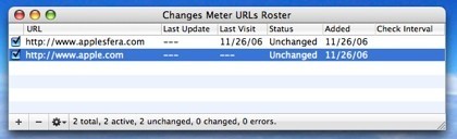 Changes Meter: Controla si cambia cualquier web desde la barra de menús