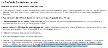 La peligrosa letra pequeña de la nueva SinFin: Yoigo podría limitar la calidad del vídeo a 480p
