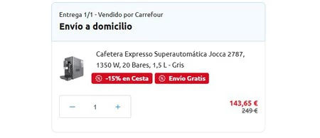 Cesta Carrefour Cafetera Superautomatica Jocca 2787