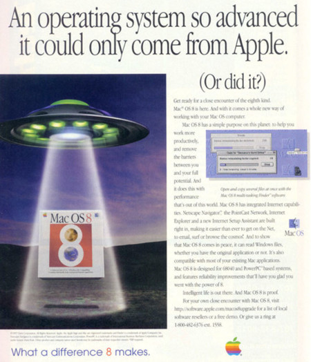 Colección de imágenes con la publicidad usada por Apple a lo largo de su historia