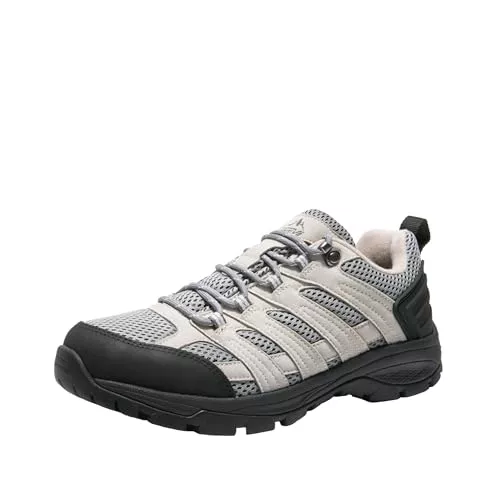 NORTIV 8 Zapatos de Senderismo Botas de Montaña Mujer Zapatillas Trekking Caza Antideslizante Ligeros al Aire Libre Gris/Azul Claro-PU SNHS222W Talla 36.5EU/6US