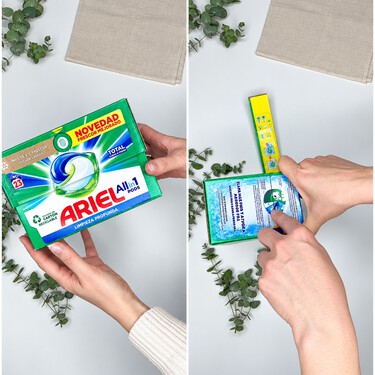 No lo sabía, pero si reutilizamos la caja del detergente para lavavajillas, podemos hacer este práctico organizador 