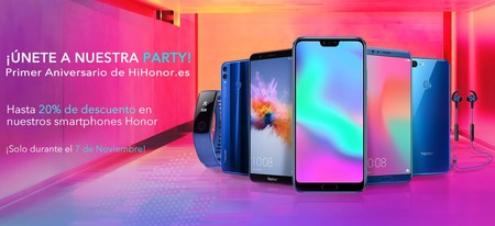 Aniversario Honor: 20% de descuento y móviles por 1 euro durante el día de hoy