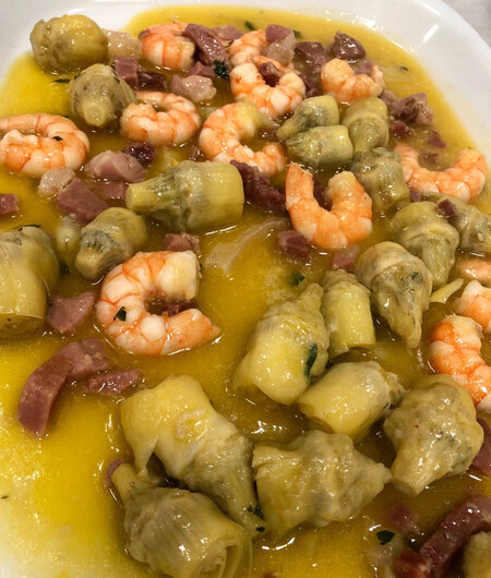 Langostinos Con Alcachofas C Avante Claro