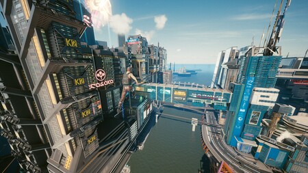 No es un pájaro, no es un avión, es V recorriendo Night City desde las alturas gracias a este mod aéreo para Cyberpunk 2077