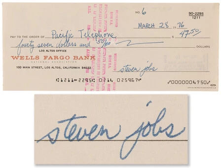 Cheque Steve Jobs